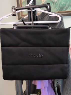 RHODE Black Logo Clutch